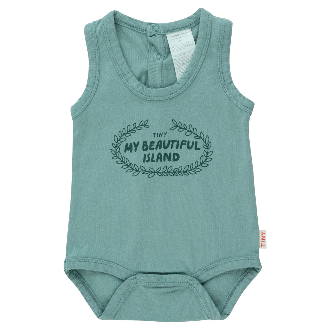 Tiny Cottons bodysuits Tiny Cottons Light Teal/Petrol Green Tiny Wreath Body