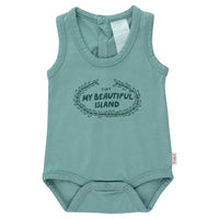 Tiny Cottons bodysuits Tiny Cottons Light Teal/Petrol Green Tiny Wreath Body