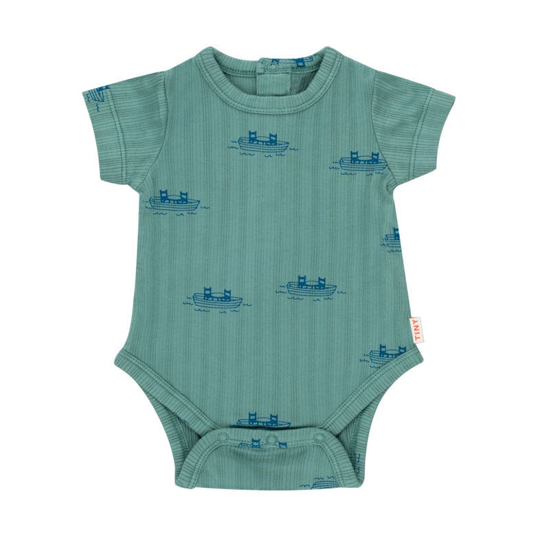 Tiny Cottons bodysuits Tiny Cottons Light Teal/Real Blue Sea Table Body