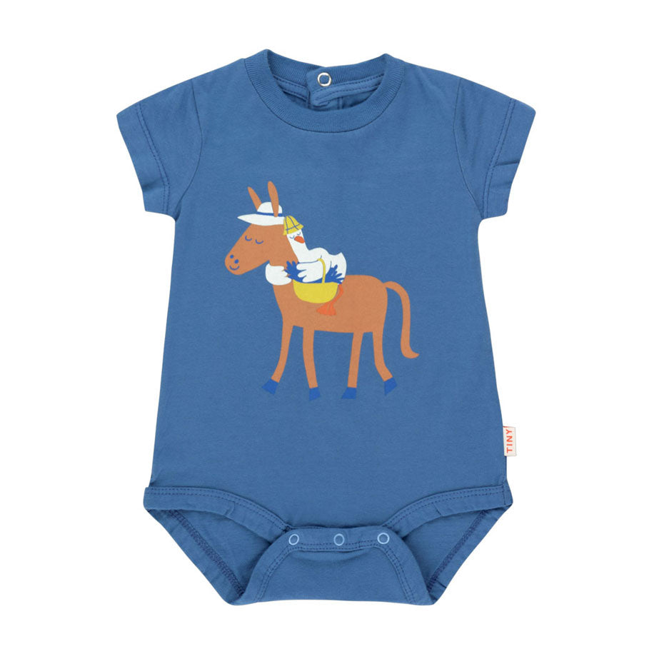 Tiny Cottons bodysuits Tiny Cottons Night Blue/Light Brown My Donkey Friend Body