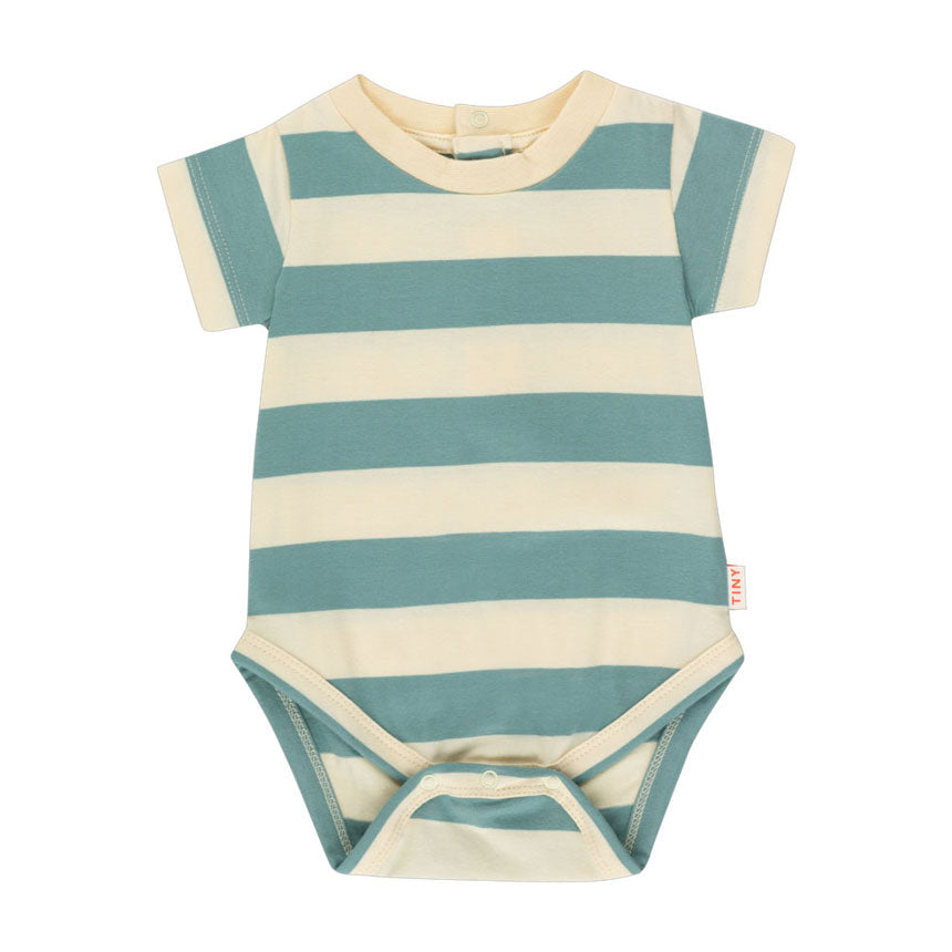Tiny Cottons bodysuits Tiny Cottons Pastel Yellow/Light Teal Medium Stripes Body