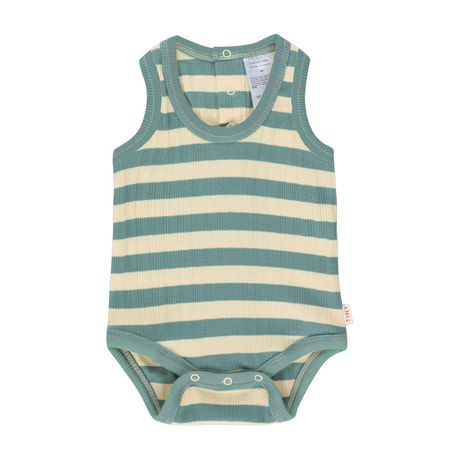 Tiny Cottons bodysuits Tiny Cottons Pastel Yellow/Light Teal Stripes Body