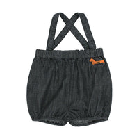 Tiny Cottons bottoms Tiny Cottons Black Denim Braces Bloomers