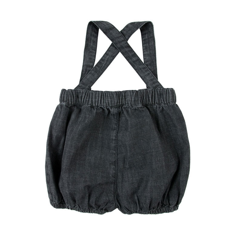 Tiny Cottons bottoms Tiny Cottons Black Denim Braces Bloomers