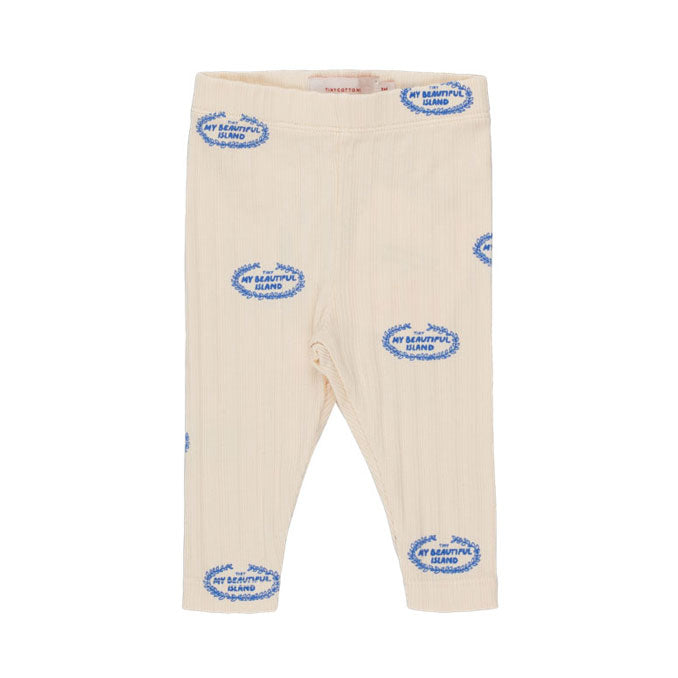 Tiny Cottons bottoms Tiny Cottons Light Cream/Ultramarine Tiny Wreath Baby Pant