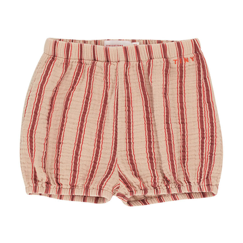 Tiny Cottons bottoms Tiny Cottons Light Nude Retro Stripes Baby Balloon Shorts