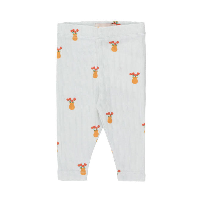 Tiny Cottons bottoms Tiny Cottons Pale Blue/Orange Tulips Baby Pant