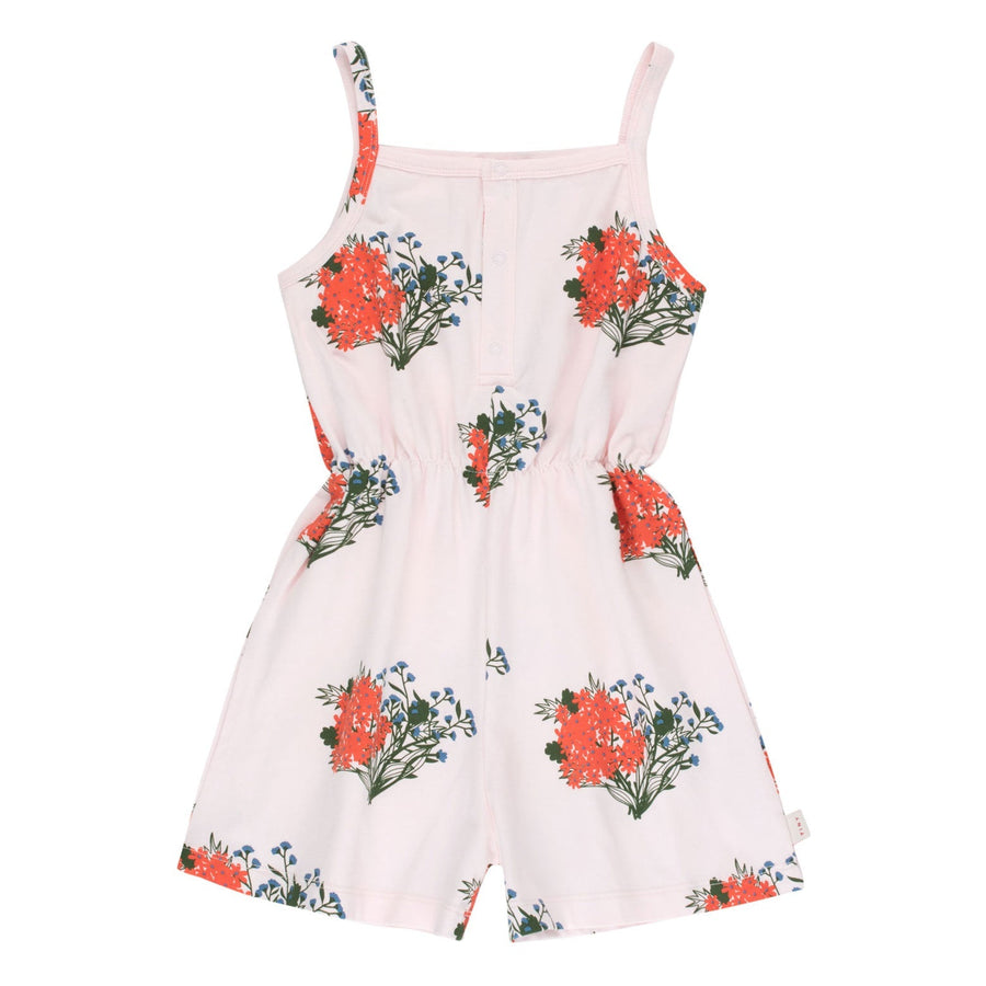 Tiny Cottons dresses Tiny Cottons Light Pink Flowers Romper