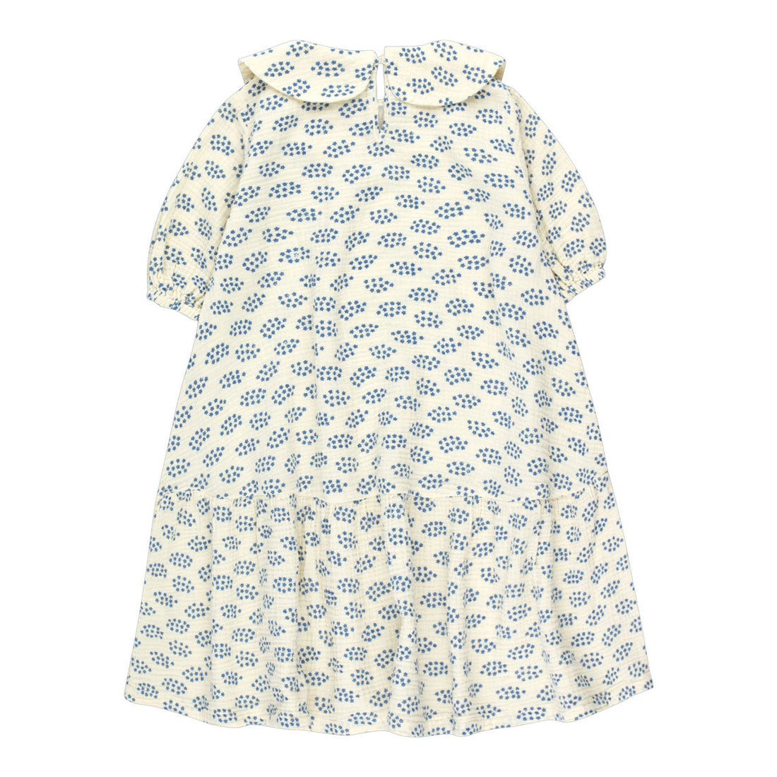 Tiny Cottons dresses Tiny Cottons Pastel Yellow/Ultramarine Forget Me Not Puff Dress