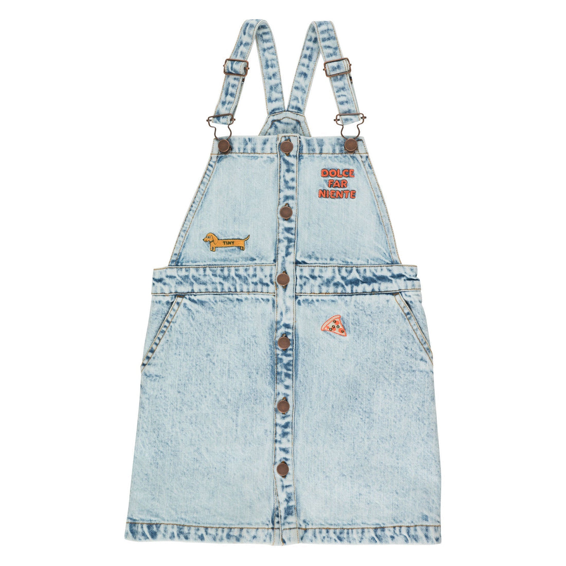 tiny cottons denim dress Blossoms floral denim shirt dress in blue - Tinycottons