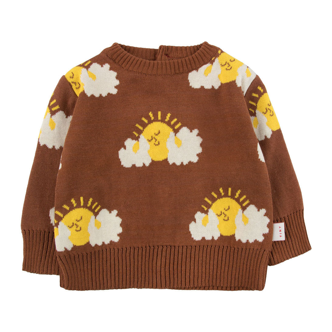 Tiny Cottons knitwear Tiny Cottons Dark Brown Sleepy Sun Baby Sweater