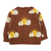 Tiny Cottons knitwear Tiny Cottons Dark Brown Sleepy Sun Baby Sweater