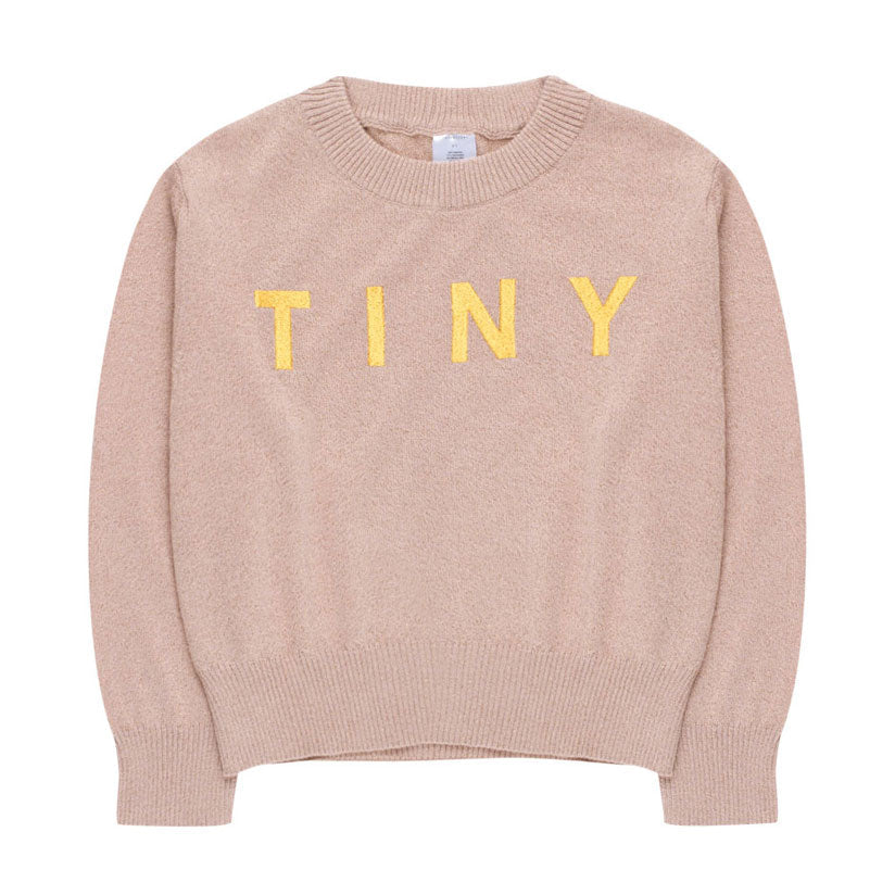 Tiny Cottons knitwear Tiny Cottons Light Nude Tiny Shiny Crop Sweater