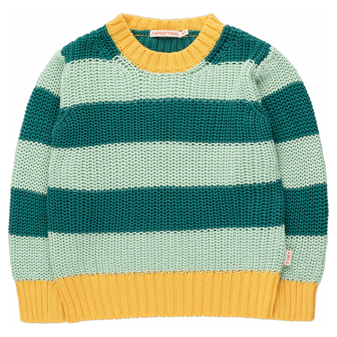 Tiny Cottons knitwear Tiny Cottons Pastel Green/Light Teal Stripes Sweater