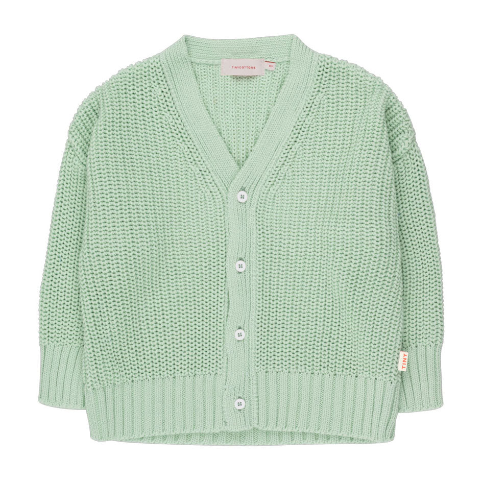 Tiny Cottons knitwear Tiny Cottons Pastel Green Solid Cardigan