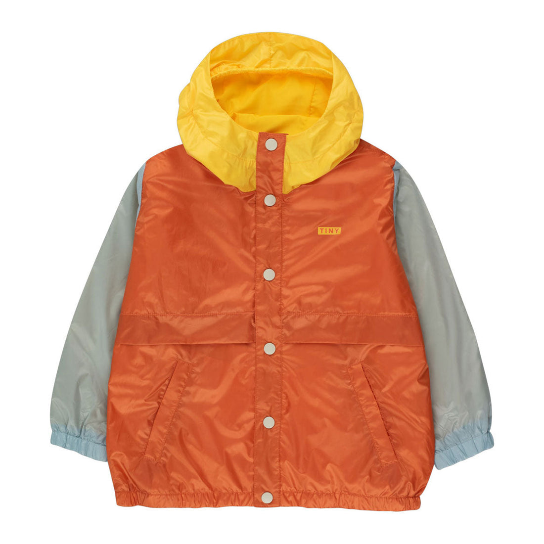 Tiny Cottons Outerwear Tiny Cottons Light Brown/Pale Blue Color Block Jacket