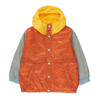 Tiny Cottons Outerwear Tiny Cottons Light Brown/Pale Blue Color Block Jacket