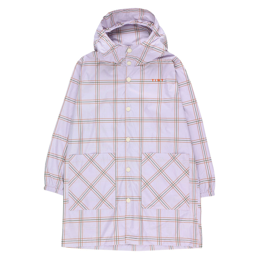 Tiny Cottons Outerwear Tiny Cottons Light Lilac Check Raincoat