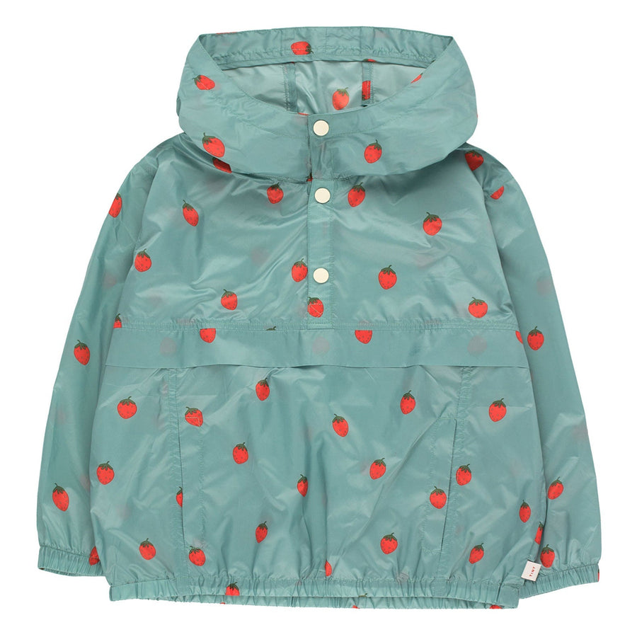 Tiny Cottons Outerwear Tiny Cottons Sea Green Strawberries Pullover