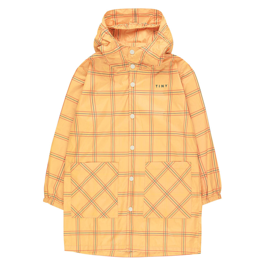Tiny Cottons Outerwear Tiny Cottons Yellow Check Raincoat