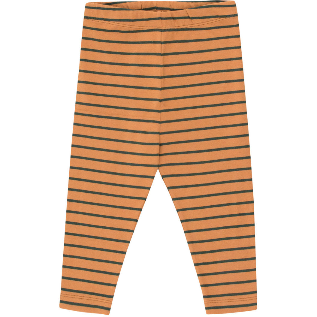 Tiny Cottons pants Tiny Cottons Brown/Bottle Green Stripe Leggings