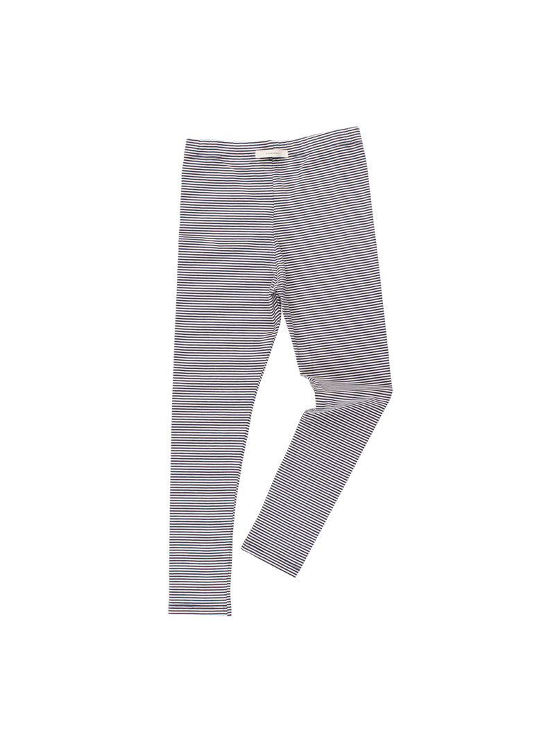 Tiny Cottons pants Tiny Cottons Navy Stripe Logo Pants
