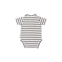 Tiny Cottons Rompers and Bodysuits Tiny Cottons Navy Small Stripes SS Body
