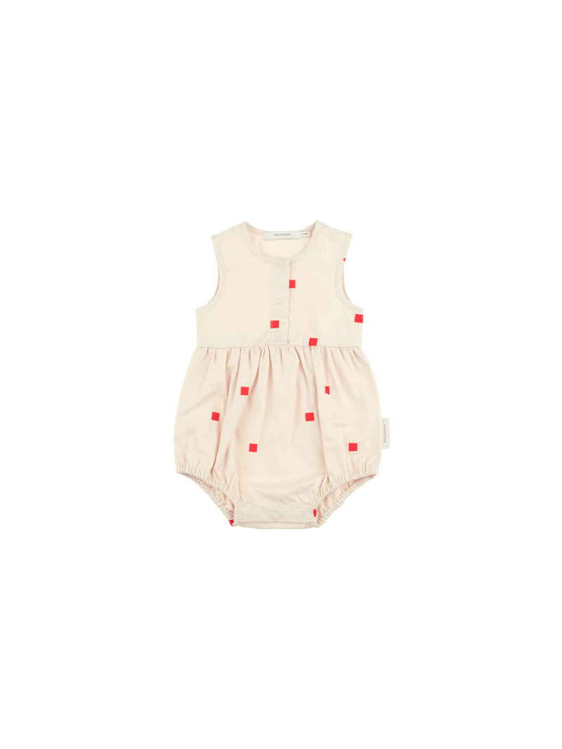 Tiny Cottons Rompers and Bodysuits Tiny Cottons Square Dots Woven Onepiece