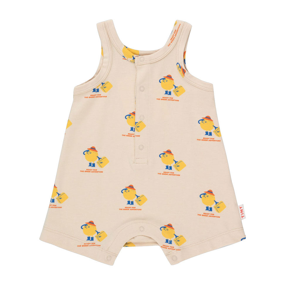 Tiny Cottons rompers Tiny Cottons Dark Vanilla/Yellow Greek Adventure One-Piece