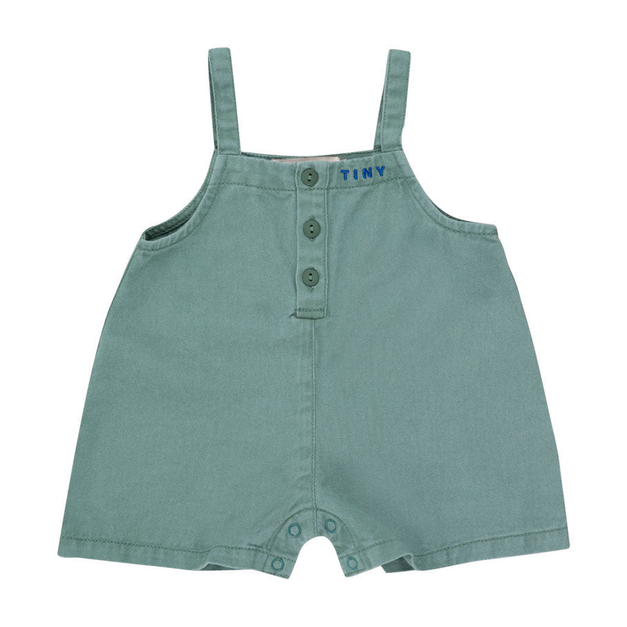 Tiny Cottons rompers Tiny Cottons Light Teal Solid Baby Dungaree