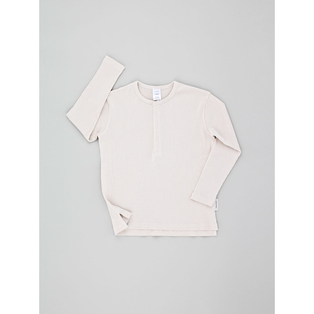Tiny Cottons sets Tiny Cottons  Basic Beige Rib Tee and Pants Set