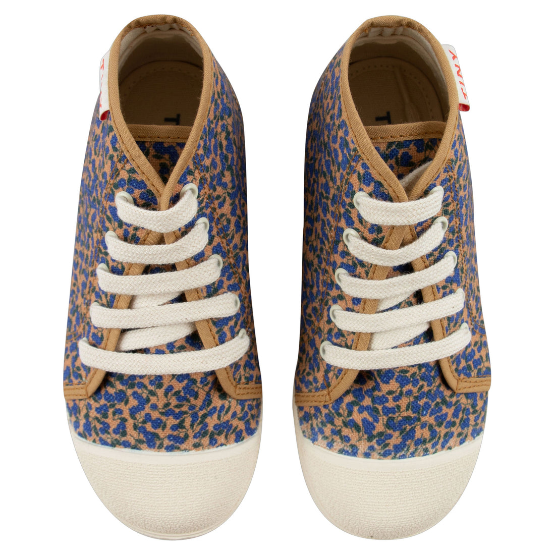 Tiny Cottons shoes Tiny Cottons Almond/Ultramarine Meadow Hi-Top Sneakers