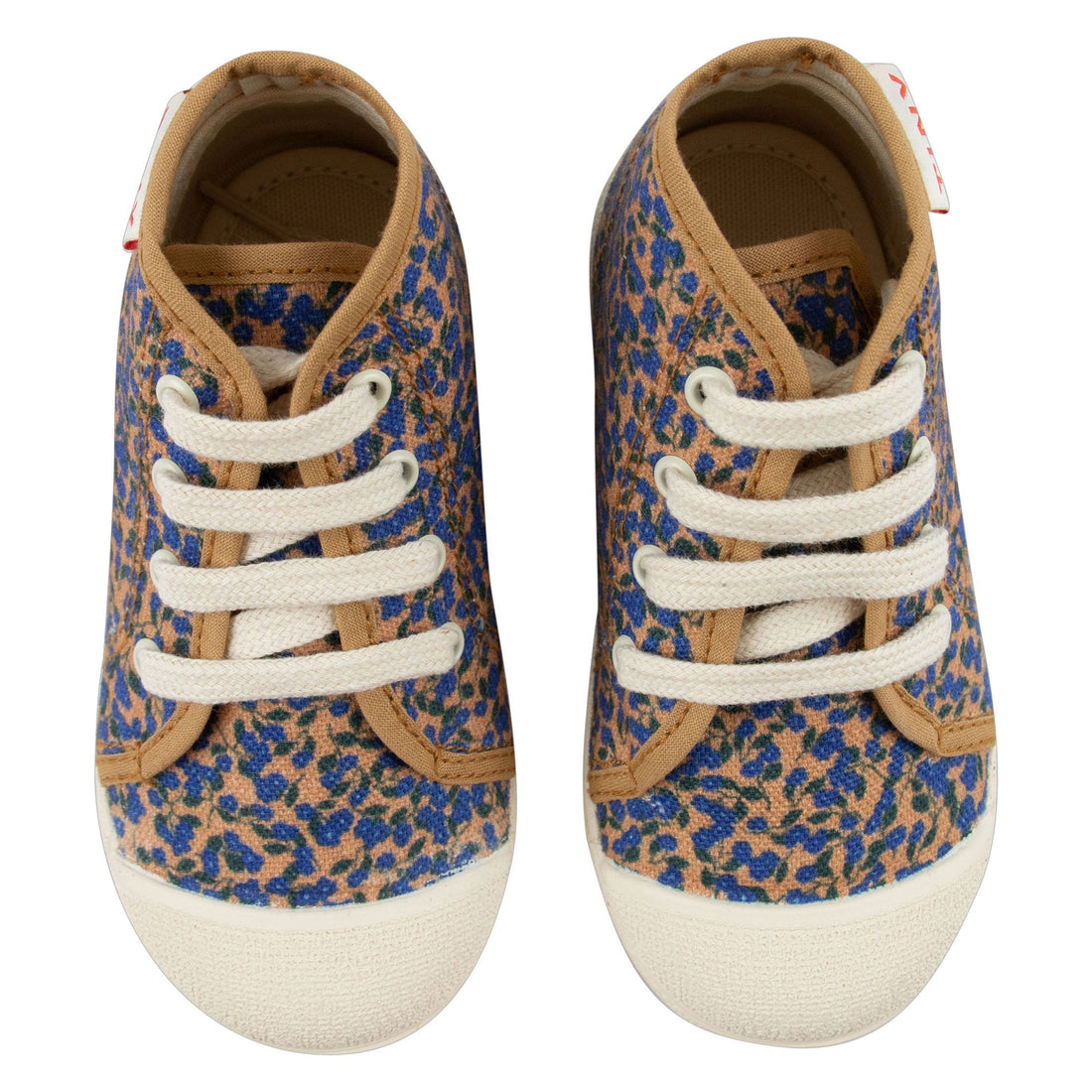 Tiny Cottons shoes Tiny Cottons Almond/Ultramarine Meadow Hi-Top Sneakers