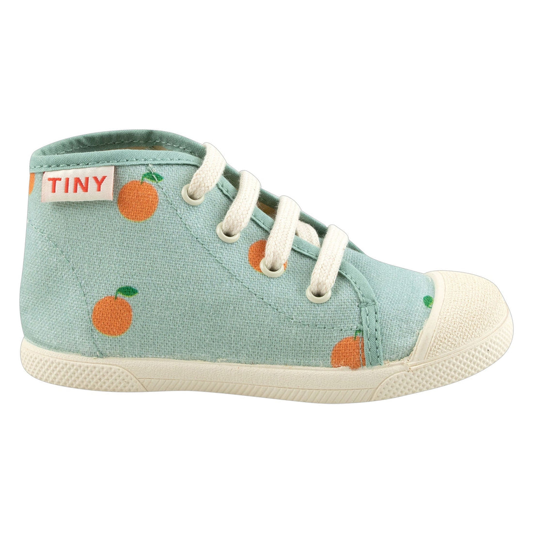 Tiny Cottons shoes Tiny Cottons Cadet Blue/Orange Oranges Hi-Top Sneaker