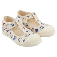 Tiny Cottons shoes Tiny Cottons Light Cream/Ultramarine Forget Me Know Mary Jane