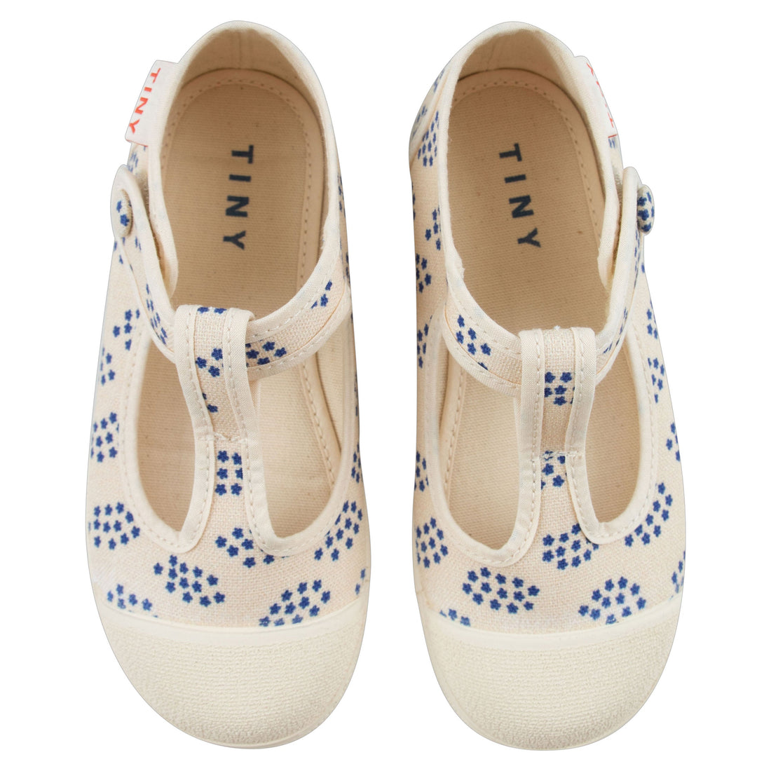 Tiny Cottons shoes Tiny Cottons Light Cream/Ultramarine Forget Me Know Mary Jane