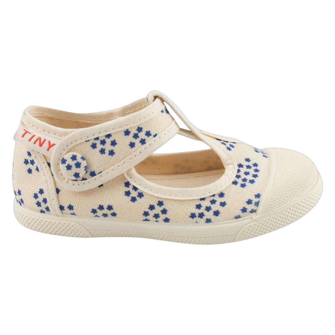 Tiny Cottons shoes Tiny Cottons Light Cream/Ultramarine Forget Me Know Mary Jane