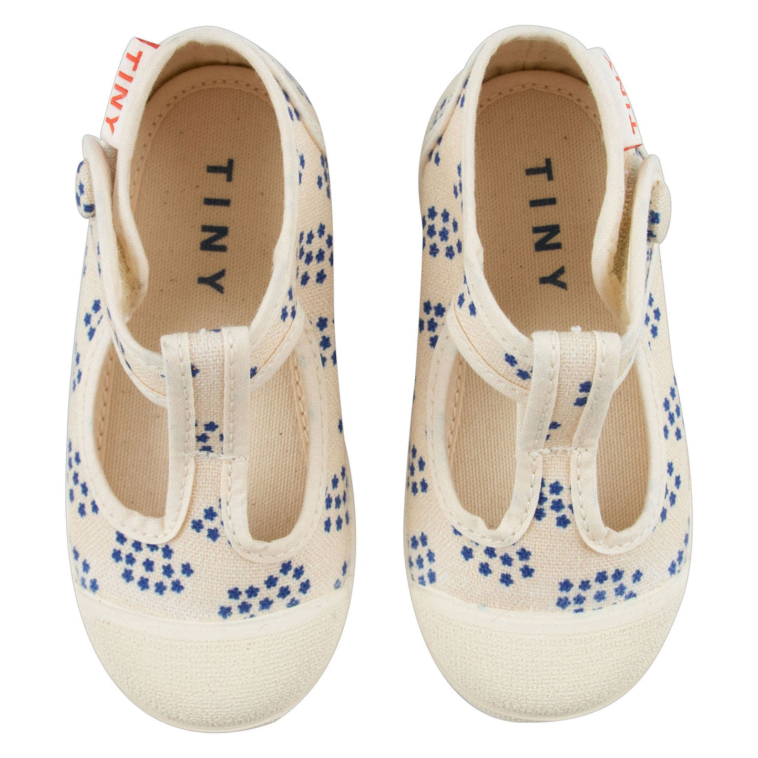 Tiny Cottons shoes Tiny Cottons Light Cream/Ultramarine Forget Me Know Mary Jane