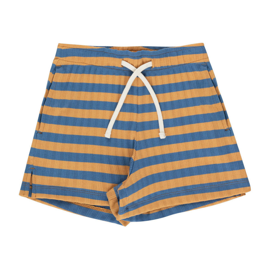TINYCOTTONS STRIPES SHORT *almond/night blue* TINYCOTTONS STRIPES SHORT *almond/night blue*