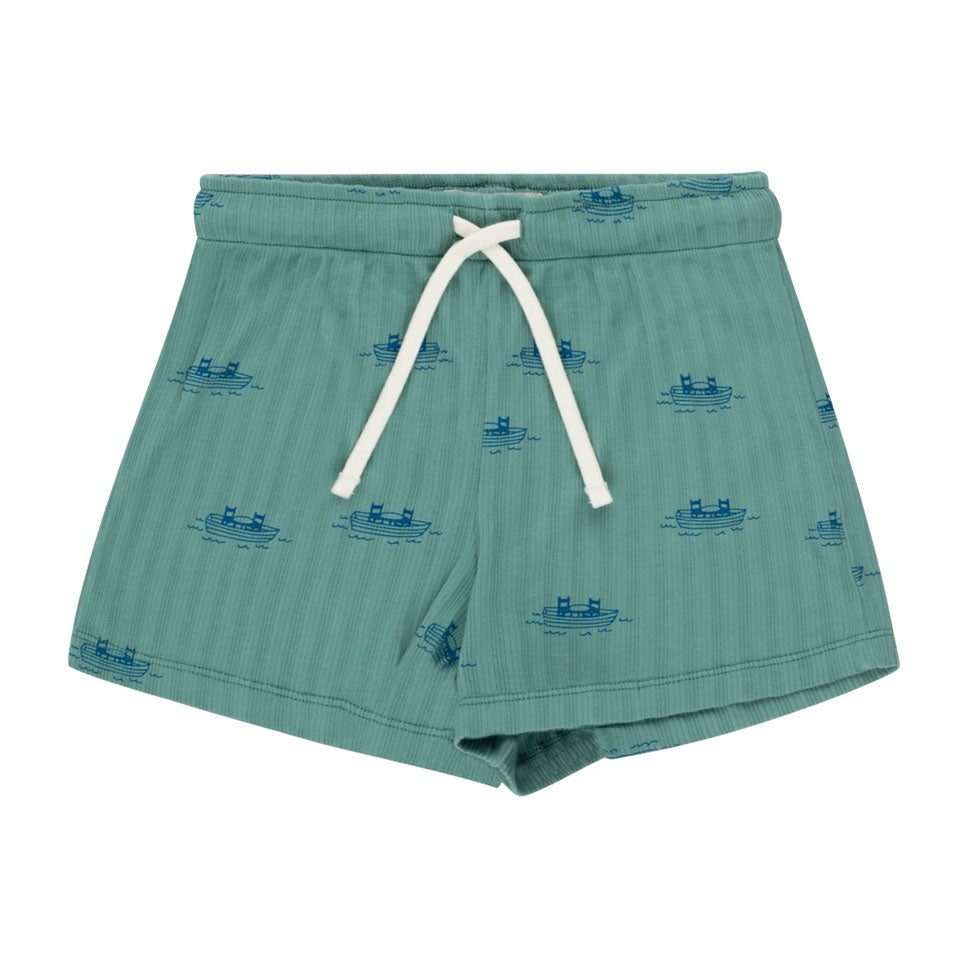 Tiny Cottons Shorts Tiny Cottons Light Teal/Real Blue Sea Table Short