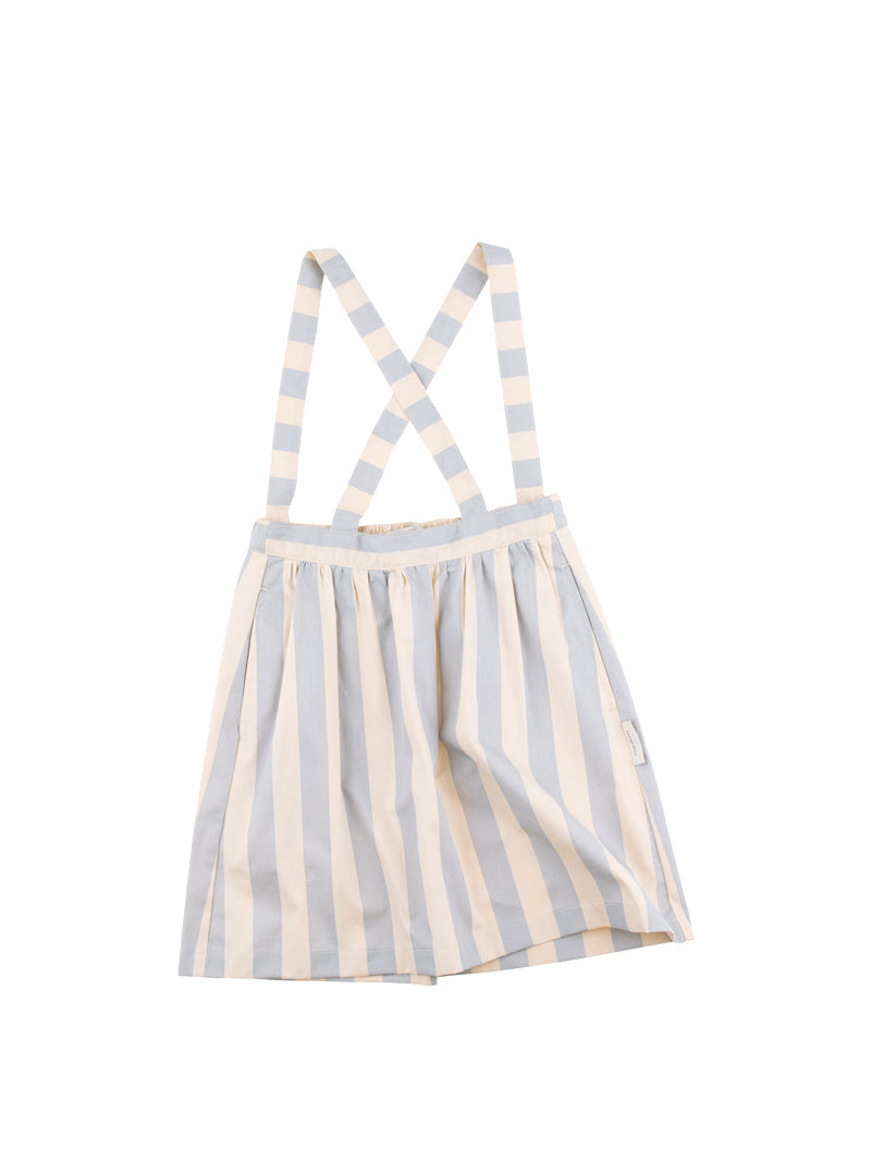 Tiny Cottons skirts Tiny Cottons Stone Stripe Braces Skirt