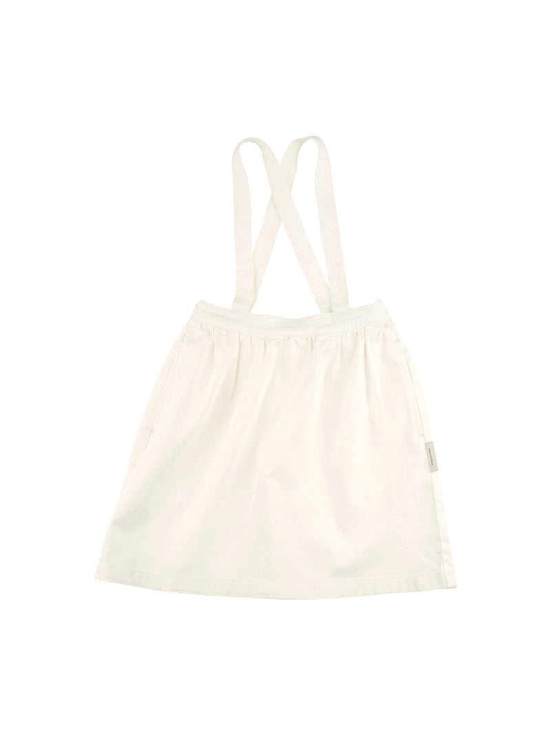 Tiny Cottons skirts Tiny Cottons White Denim Braces Skirt