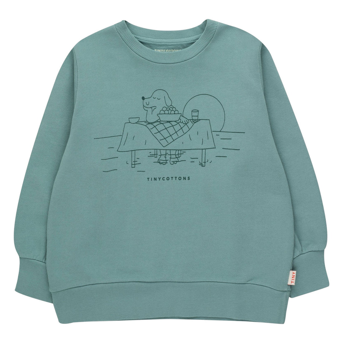 Tiny Cottons sweatshirts Tiny Cottons Light Teal/Petrol Green Greek Lunch Sweatshirt