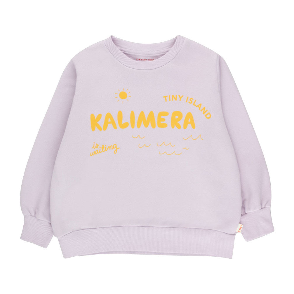 Tiny Cottons sweatshirts Tiny Cottons Pastel Lilac/Yellow Kalimera Sweatshirt