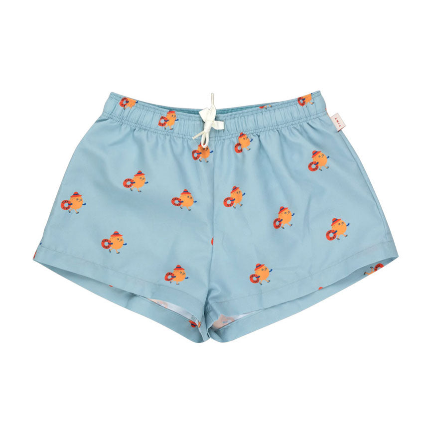 Tiny Cottons swim Tiny Cottons Cadet Blue/Orange Beach Oranges Trunks