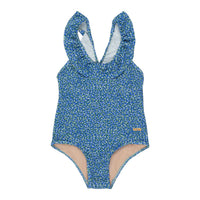 Tiny Cottons swim Tiny Cottons Cadet Blue/Ultramarine Meadow Frills Swimsuit