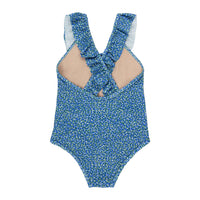 Tiny Cottons swim Tiny Cottons Cadet Blue/Ultramarine Meadow Frills Swimsuit