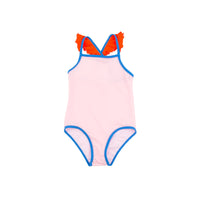 Tiny Cottons swim Tiny Cottons Light Pink Colorblock Frills Swimsuit
