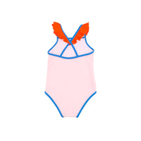 Tiny Cottons swim Tiny Cottons Light Pink Colorblock Frills Swimsuit