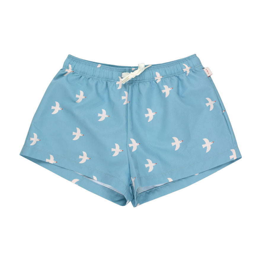 Tiny Cottons swim Tiny Cottons Washed Blue/Light Cream Birds Trunks